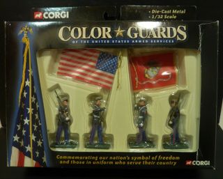 Corgi Color Guards United States Marine Corps Die Cast 1/32 Figures Us56205