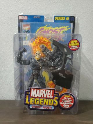 Marvel Legends Ghost Rider Toybiz Action Figure Series Iii (3) W/ Comic Nib
