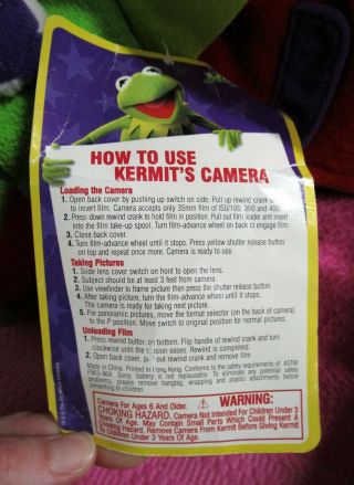 Macy ' s Kermit the Frog Frog - tographer Photographer Hat & Vest Plush with Tags 4