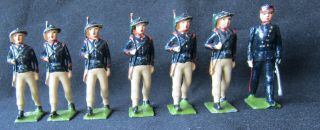 Britains Toy Lead Soldiers Italian Bersaglieri Review Order Slung Rifles Officer