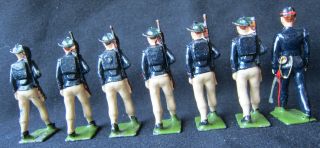Britains Toy Lead Soldiers Italian Bersaglieri Review Order Slung Rifles Officer 3