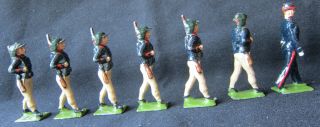Britains Toy Lead Soldiers Italian Bersaglieri Review Order Slung Rifles Officer 4