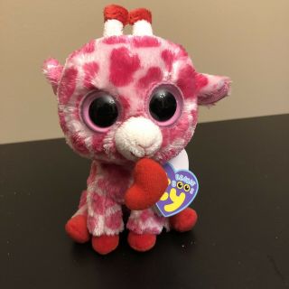 Ty Beanie Boos Junglelove Pink Red Giraffe Purple Tag 6 " Tags Attached 2012