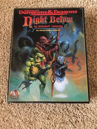 Night Below Advanced Dungeons & Dragons Boxed Set Complete (open But)