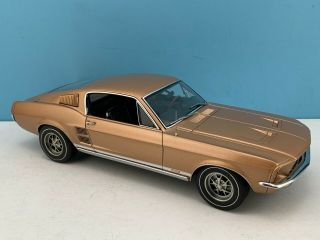 1:18 AUTOart Millennium 1967 Ford Mustang GT390 in Metallic Gold 72806 READ 3