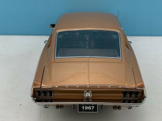 1:18 AUTOart Millennium 1967 Ford Mustang GT390 in Metallic Gold 72806 READ 5