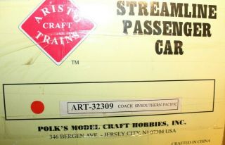 Aristo - Craft 32309 SOUTHERN PACIFIC SP STREAMLINE PASSENGER CAR MIB LGB G Gauge 5