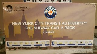 O Scale Subway Cars - Nyct Mta R16 Subway Car 2 Pack Add On 6 - 25595
