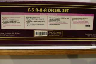 Mth Premier 20 - 2176 - 1 Nyc F3 Aba Diesel Set W