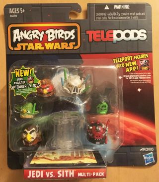 Angry Birds Star Wars 2 Set Jedi Vs Sith Telepods Mace R2 Emperor Qui - Gon Maul