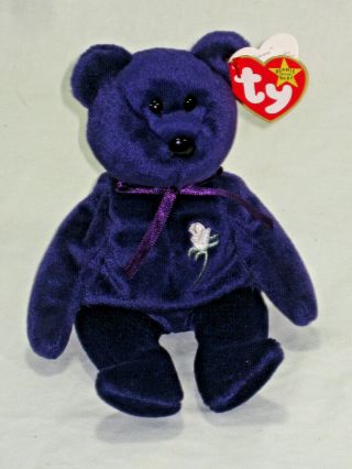 Ty Beanie Baby Princess The (diana) Bear From 1997 Retired