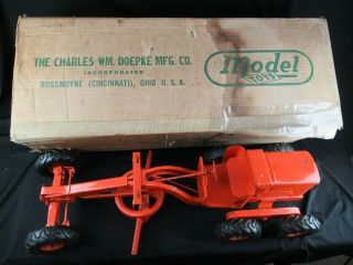 Vintage Doepke Model Toy Adams Motor Grader W/ Orig Box