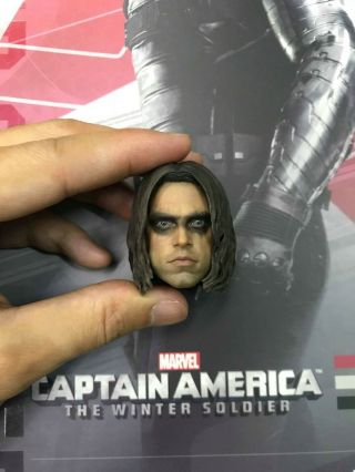 Hot Toys 1/6 Mms241 Captain America 2 Winter Soldier Bucky Barne Head Sculpt