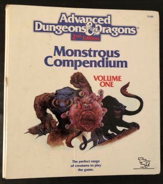 Ad&d Tsr 2101 Dungeons & Dragons Monstrous Compendium 1 2 & 3 Binder Set
