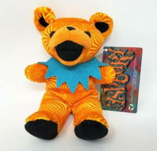 Liquid Blue Grateful Dead Bean Bear Ashbury Orange Sunburst Teddy 7 " Plush