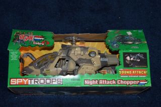 Gi Joe Vs Cobra Spytroops Night Attack Chopper Desert Camo Misb 2002 Hasbro