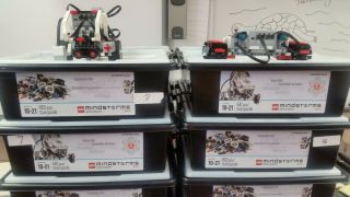 Open Box Of Lego 45544 Mindstorms Ev3 Core Set With A Charger