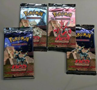 Pokemon Neo Discovery Booster Packs Factory (4 Packs)