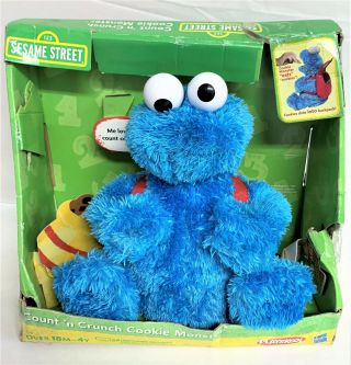Sesame Street Count N Crunch Cookie Monster Talking Plush