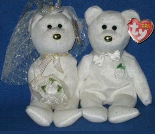 Ty Beanie Baby His & Hers,  The Bride & Groom Wedding Bears