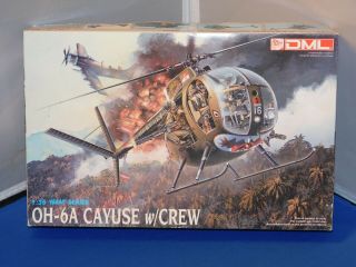 1993 Dml Dragon Oh - 6a Cayuse Helicopter W/crew Nam Series Model Kit 1/35
