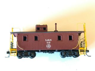 L&n Ho Ne Factory Painted Steam Era Brass " Wood " Caboose Made By Ski For Pfm