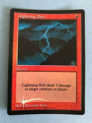 Mtg 1 X Foil Lightning Bolt (promo) Magic The Gathering