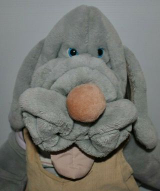 WRINKLES DOG PUPPET Huge 28 inch tall PLUSH DOLL 1980s 2