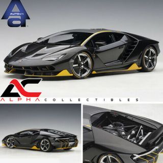 Autoart 79114 1:18 Lamborghini Centenario (clear Carbon With Yellow Accents)