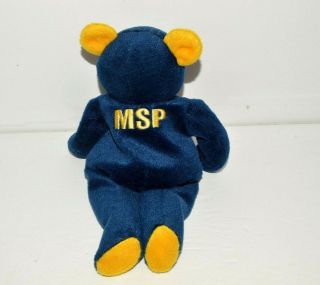 Michigan State Police Plush Stuffed Animal Bean Bag Bear MSP 9 