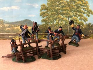 Hand Painted Civil War Toy Soldiers Union 22nd York Regiment