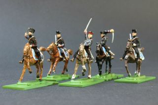 1/72 Scale Painted Napoleonic Set Of 5 Italeri Prussian Cavalry Dragoons