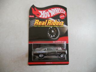 2012 Hot Wheels Rlc Real Riders ‘66 Chevy Nova Black Chrome