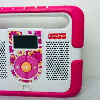Fisher Price Kid Tough MP3 Music Player Microphone Karaoke Pink Stereo Boombox 2
