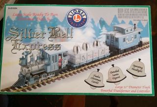 LIONEL 8 - 81024 SILVER BELL EXPRESS TRAIN SET G SCALE LOCOMOTIVE CHRISTMAS RARE 6
