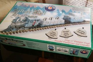 LIONEL 8 - 81024 SILVER BELL EXPRESS TRAIN SET G SCALE LOCOMOTIVE CHRISTMAS RARE 7
