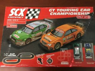 Scx 1:43 Gt Touring Car Championship Slot Car Race Set 31330