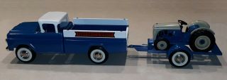 Custom Nylint 1960 Ford Pickup,  Trailer And 8n Tractor Set.  Box For The 8n Incl.