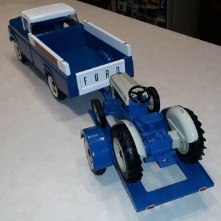 Custom Nylint 1960 Ford Pickup,  Trailer and 8N Tractor set.  Box for the 8N incl. 3