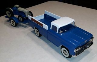 Custom Nylint 1960 Ford Pickup,  Trailer and 8N Tractor set.  Box for the 8N incl. 4
