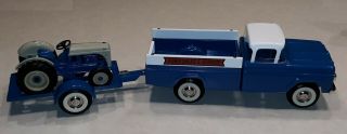 Custom Nylint 1960 Ford Pickup,  Trailer and 8N Tractor set.  Box for the 8N incl. 5