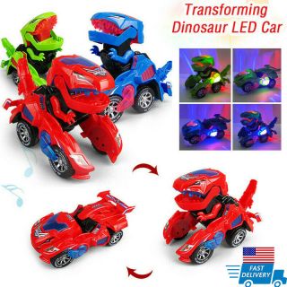 Transforming Dinosaur Led Car | T - Rex Toys With Light Sound | Electric Toy |^ ^|
