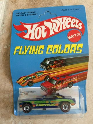 Vtg 1975 Hot Wheels Redline Flying Colors Top Eliminator 7630 Dk Blue Unpunched