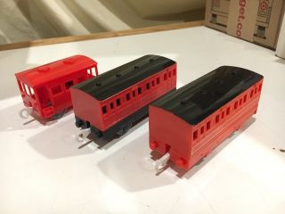 Set Of 3 Red Express Coaches For Thomas And Friends Trackmaster Railway