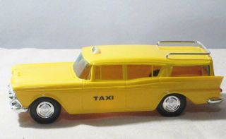 Dealer Promo Model Car AMC 1959 Rambler 4 Door Station Wagon Yellow Taxi Cab 2
