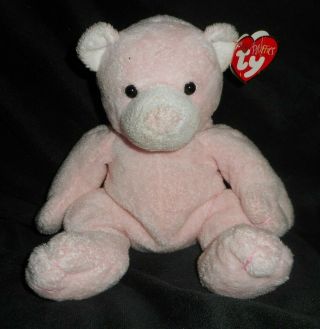 Ty Pluffies 2003 Baby Pink Pudder Teddy Bear Stuffed Animal Plush Toy Lovey Tag