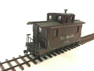 Sn3 Overland Brass D&RGW 17 ' Wood Caboose OMI - 1693 Painted Weathered 2