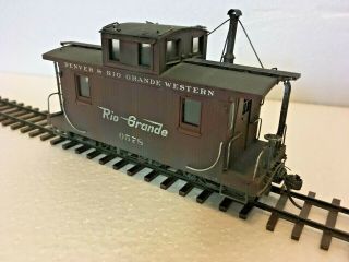 Sn3 Overland Brass D&RGW 17 ' Wood Caboose OMI - 1693 Painted Weathered 3