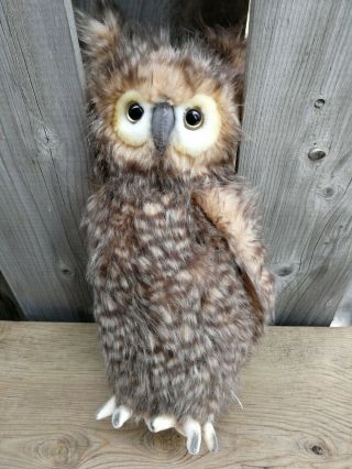 Hansa Realistic Owl Plush Stuffed Animal Toy