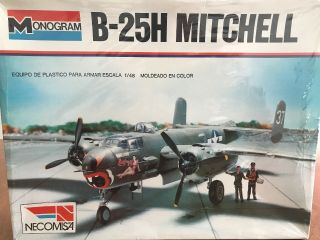 Monogram B - 25h Mitchell 1:48 Model Kit - Opened But Parts Are Still In Plastic